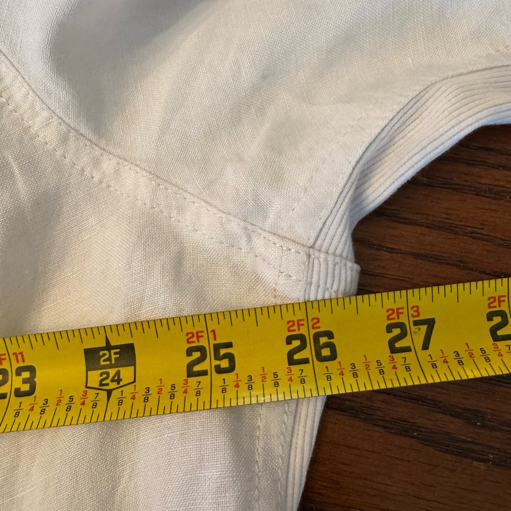 White Linen Blend Moto Jacket Lane Bryant NWT New Size 28 - Picture 9 of 11